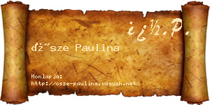 Ősze Paulina névjegykártya